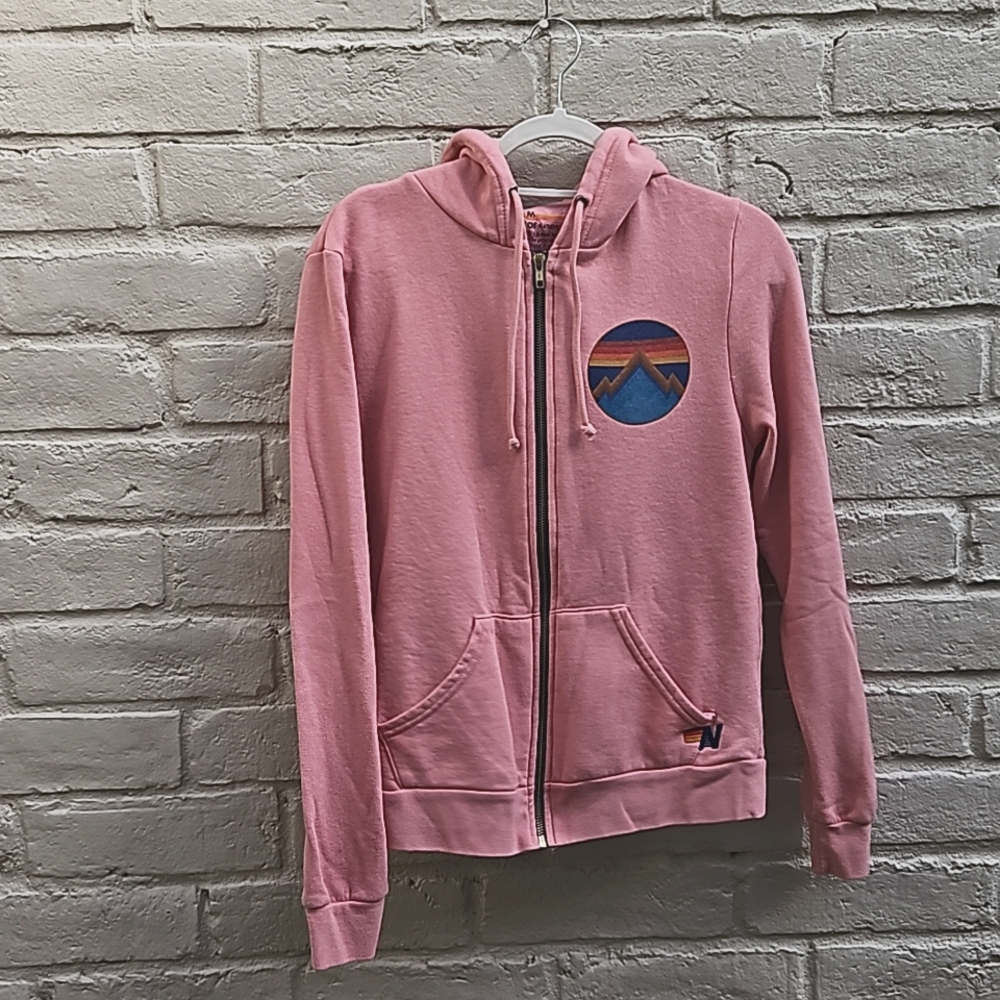 Aviator Nation Pink zip up hoodie